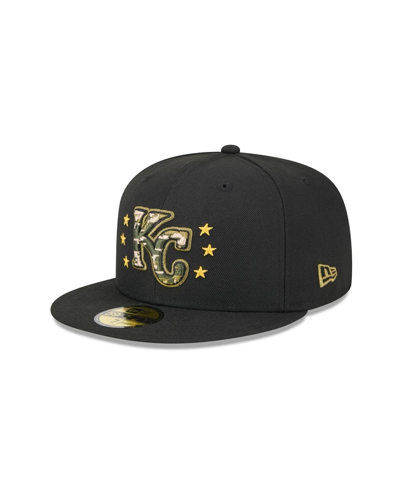 New Era Men's Black Kansas City Royals 2024 Armed Forces Day On-Field 59FIFTY Fitted Hat