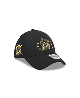 New Era Men's Black Miami Marlins 2024 Armed Forces Day 39THIRTY Flex Hat