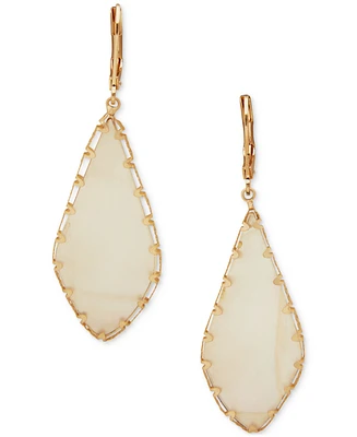 lonna & lilly Gold-Tone Mother-of-Pearl Large Flat Drop Earrings