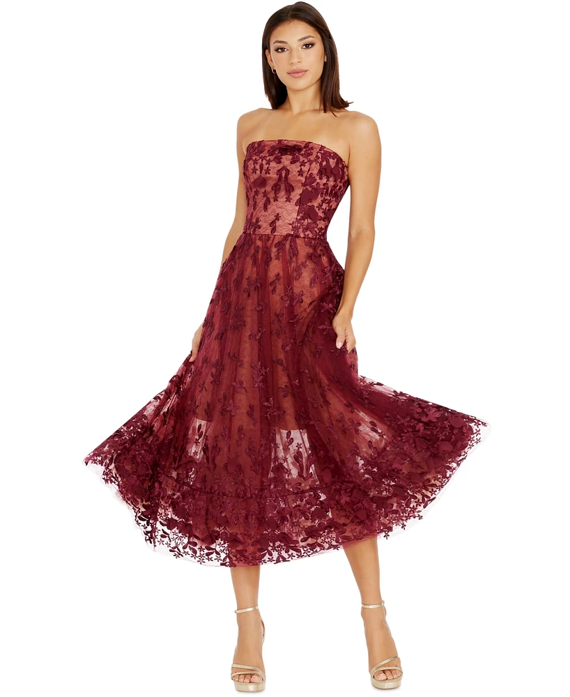 Dress the Population Women's Kailyn Strapless Fit & Flare