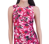 Eliza J Women's Floral Print Ruffled High-Low A-Line Dress