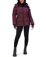 Steve Madden Juniors' Faux-Fur-Lined Hooded Puffer Coat