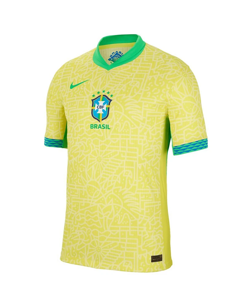 Nike Men's Yellow Brazil National Team 2024 Home Match Authentic Jersey