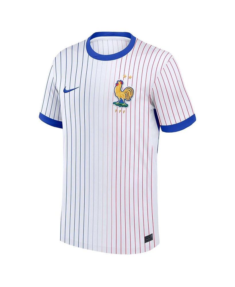 Nike Men's White France National Team 2024 Away Replica Blank Jersey