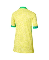 Nike Big Boys and Girls Yellow Brazil National Team 2024 Home Stadium Replica Jersey