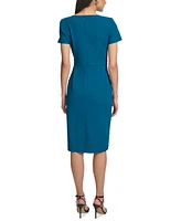 Calvin Klein Women's Short-Sleeve V-Neck Sheath Dress