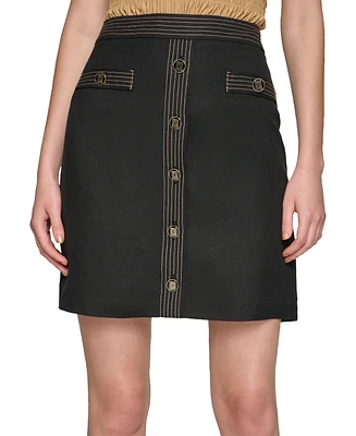 Karl Lagerfeld Women's Trapunto-Stitch Mini Skirt