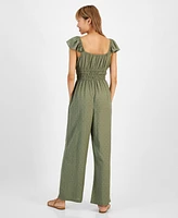 And Now This Women's Scoop-Neck Clip-Dot Jumpsuit, Created for Macy's