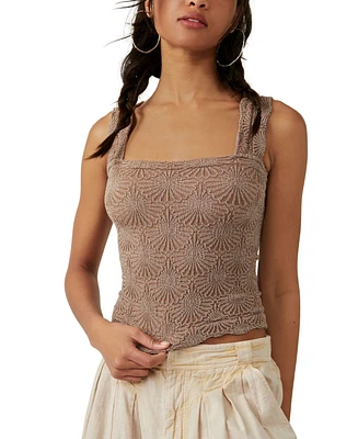 Free People Women's Love Letter Jacquard Camisole Top