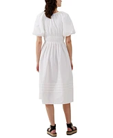 French Connection Women's Alora Puff-Sleeve Midi Dress