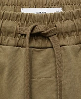 Mango Men's 100% Cotton Drawstring Bermuda Shorts