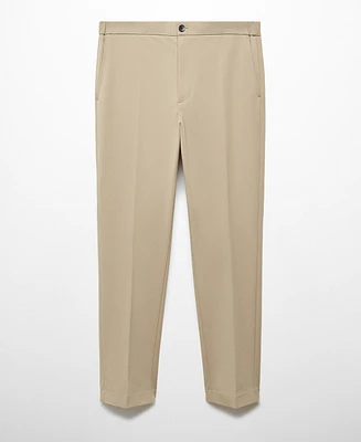 Mango Men's Slim-Fit Cotton Suit Pants