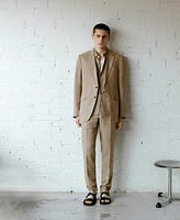 Mango Men's 100% Linen Suit Trousers