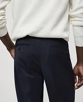 Mango Men's Pleat Detail Wool Pants