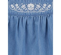 Carter's Toddler Girls Embroidered Chambray Dress