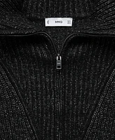 Mango Men's Perkins Zip Neck Wool Sweater