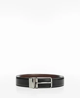 Mango Men's Leather Reversible Belt