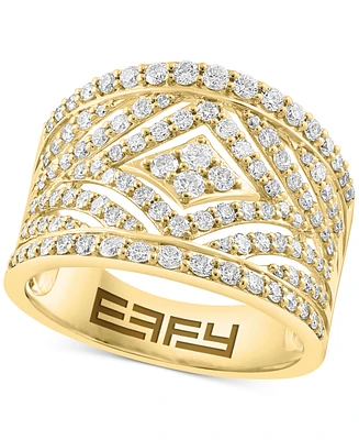 Effy Diamond Openwork Wide Statement Ring (1-1/20 ct. t.w.) in 14k Gold