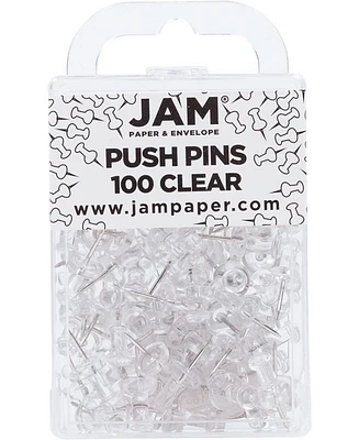 Jam Paper Colorful Push Pins - Pushpins - 100 Per Pack