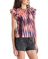 Steve Madden Women's Kailani Flutter-Sleeve Top