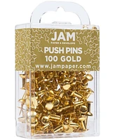 Jam Paper Colorful Push Pins - Pushpins - 100 Per Pack