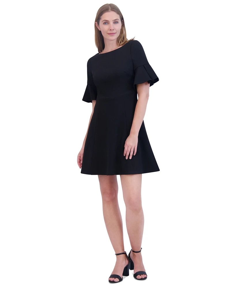 Jessica Howard Petite Elbow-Sleeve Fit & Flare Dress