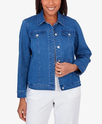 Alfred Dunner Women's Classic Fit Denim Jacket