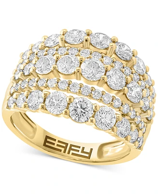 Effy Diamond Five Row Openwork Statement Ring (2-1/2 ct. t.w.) in 14k Gold