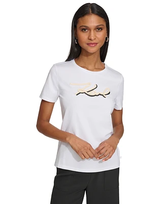 Karl Lagerfeld Paris Women's Rope Logo T-Shirt