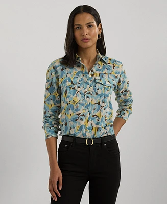 Lauren Ralph Women's Cotton Floral Shirt