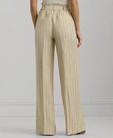 Lauren Ralph Lauren Women's Pinstriped Wide-Leg Pants