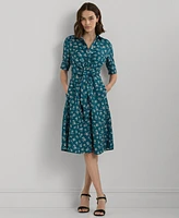 Lauren Ralph Women's Linen Floral Shirtdress, Regular & Petite