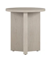 Hudson & Canal Anders 20" Wide Round Side Table in Alder White