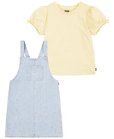 Levi's Little Kids Puff Sleeve Tee and Skirtalls Set