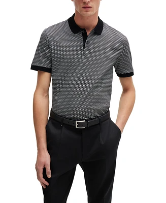 Boss by Hugo Boss Men's Two-Tone Monogram Polo Shirt