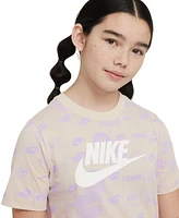 Nike Sportswear Big Kids Cotton Printed Logo Graphic T-Shirt