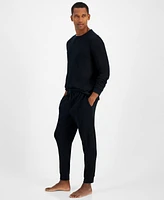 Club Room Men's Waffle Long-Sleeve T-Shirt & Pajama Pant Set, Created for Macys