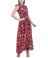 Vince Camuto Women's Ruffled Floral Chiffon Maxi Dress