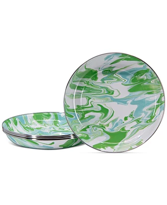 Golden Rabbit Modern Monet Pasta Plates, Set of 4