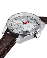Tissot Men's Swiss Automatic Prs 516 Brown Perforated Leather Strap Watch 42mm