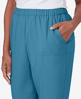 Alfred Dunner Petite Sedona Sky Pull On Balanced Straight Leg Pant, & Short