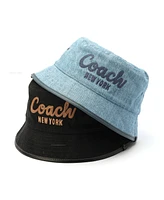 Coach Women'S 1941 Embroidered Denim Bucket Hat