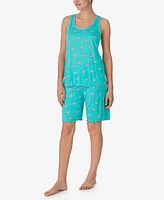 Ellen Tracy Women's Sleeveless Bermuda Short Pj Set