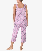 Ellen Tracy Women's Sleeveless Cropped Pj Set