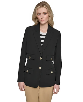 Karl Lagerfeld Women's Two-Button Notched-Collar Blazer