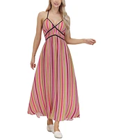 Frye Women's Striped Cross-Back Maxi Dress