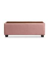 Troy 42.5" Velvet Storage Ottoman Table, Created for Macy's