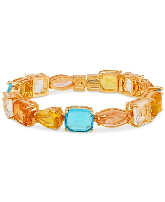 Guess Mixed Cut Crystal Statement Flex Bracelet