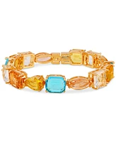 Guess Mixed Cut Crystal Statement Flex Bracelet