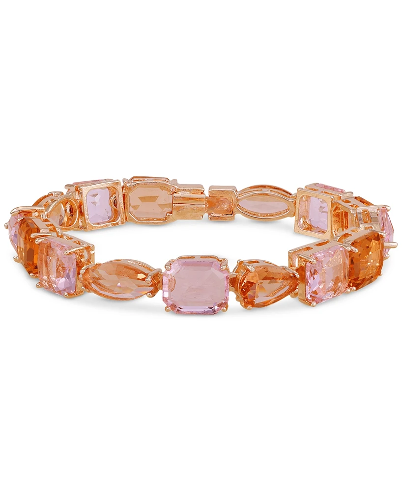 Guess Mixed Cut Crystal Statement Flex Bracelet